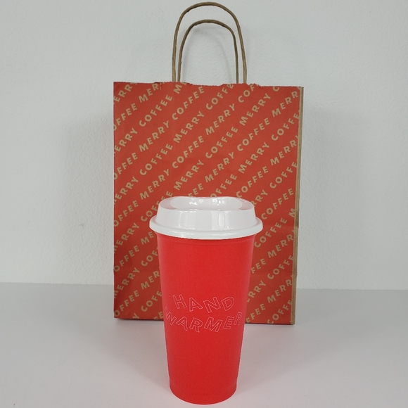 Starbucks Red 'Hand Warmer' Grande 16oz Hot Cup - Picture 1 of 5